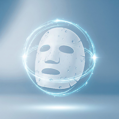 JPG 편집이미지 건강 관리 마스크 뷰티 화장품 촉촉함 물방울 피부 스킨케어 피부톤 효과 수분_꽃가루 이미지편집 AI컴퓨터그래픽 AI콘텐츠 신체부위 젖음 파일형식