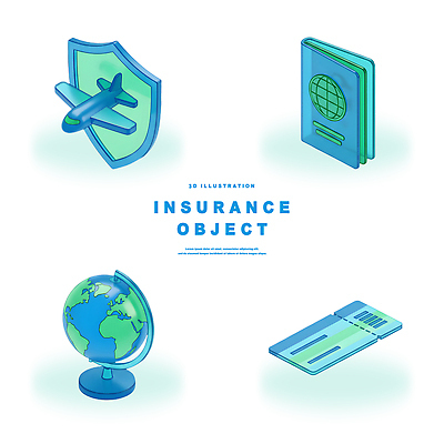 PSD 편집이미지 여행 비행기 안전 세계 지구본 여행객 자료 문서 여권 보험 여행준비 편집3D 항공교통 대중교통 사람 3D 준비 파일형식