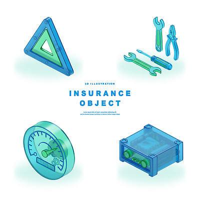 PSD 편집이미지 안전 3D 기계 도구 공구 스패너 작업 삼각형 클립 보험 게이지 편집3D 도형 디지털합성 파일형식