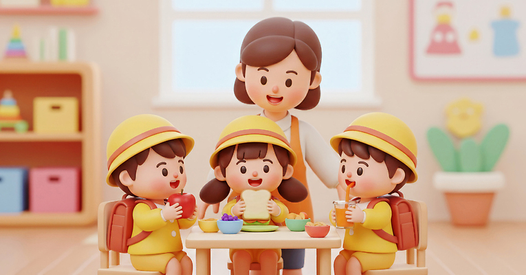 JPG 편집이미지 행복 음료 어린이 채소 과일 가족 놀이 식탁 엄마 디저트 유치원 유치원생 점심 편집3D AI컴퓨터그래픽 AI콘텐츠 교육 감정 음식 관계 탁자 사람 3D 파일형식