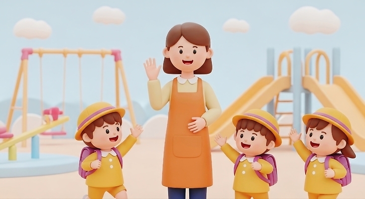 JPG 편집이미지 교육 어린이 컬러 배낭 모션 놀이 웃음 친구 교사 유치원 유치원생 놀이터 입장 즐거움 그네 일과 슬라이드 편집3D AI컴퓨터그래픽 AI콘텐츠 직업 감정 가방 관계 표정 사람 3D 파일형식