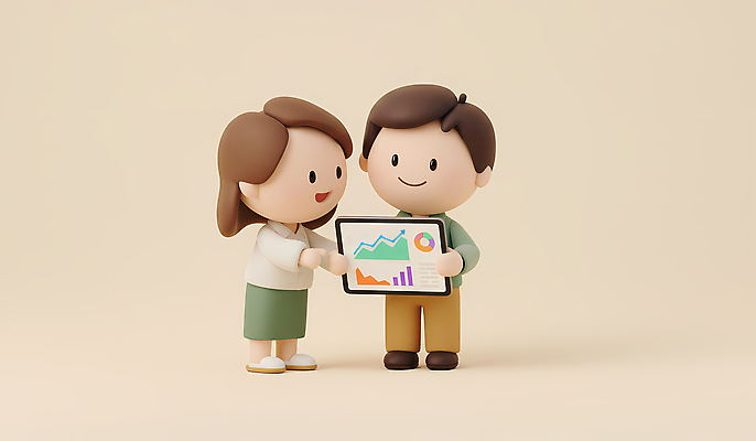 JPG 편집이미지 비즈니스 그래프 협력 아이디어 대화 사람 친구 태블릿 사무실 자료 표현 프레젠테이션 분석 소통 편집3D AI컴퓨터그래픽 AI콘텐츠 컨셉 관계 말하기 전자제품 스마트기기 3D 파일형식