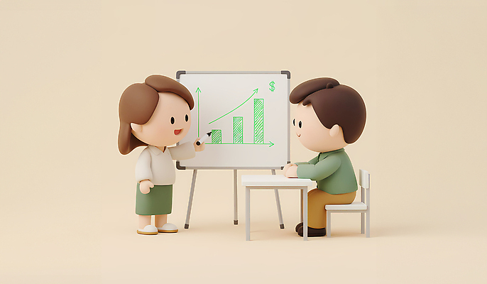 JPG 편집이미지 여자 교육 남자 비즈니스 성공 회의 그래프 협력 아이디어 대화 사무실 프레젠테이션 의견 서류판 편집3D AI컴퓨터그래픽 AI콘텐츠 컨셉 말하기 사람 3D 사무용품 파일형식