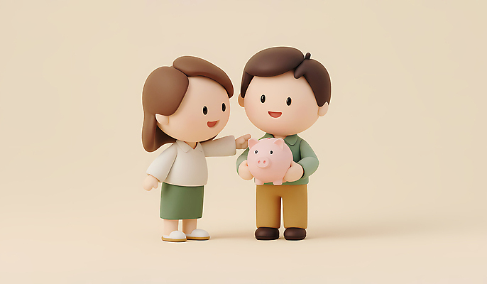 JPG 편집이미지 캐릭터 커플 행복 돈 가정 동화 관리 대화 사랑 웃음 믿음 저축 저금통 소통 재정 편집3D AI컴퓨터그래픽 AI콘텐츠 감정 컨셉 관계 표정 말하기 금융 3D 재산 파일형식