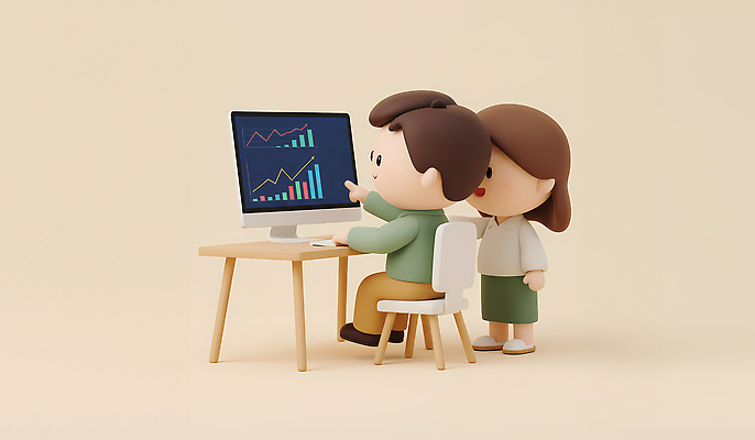 JPG 편집이미지 여자 남자 통계 그래프 협력 아이디어 직장 대화 컴퓨터 사무실 스크린 자료 전문직 분석 편집3D AI컴퓨터그래픽 AI콘텐츠 직업 컨셉 회사 비즈니스 말하기 사람 전자제품 3D 파일형식