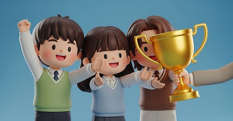 JPG 편집이미지 기념일 행복 어린이 성공 협력 웃음 친구 경쟁 우정 기쁨 축하 트로피 편집3D AI컴퓨터그래픽 AI콘텐츠 감정 컨셉 관계 표정 사람 이벤트 3D 상_우승 파일형식