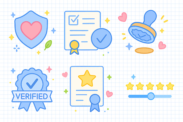 디자인 별 일러스트 그래픽 파란색 믿음 심장 심볼 체크표시 문서 심플 스타 배지 리뷰 별점 인증 특징 표식 국내일러스트 AI파일 자연요소 감정 컬러 컨셉 장기_의학 확인 점수 평가 파일형식 벡터