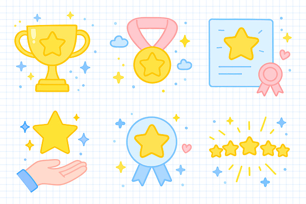 손 디자인 별 리본 상징 일러스트 성공 그래픽 컬러풀 결과 트로피 메달 스타 기념품 대회 표창 리뷰 별점 국내일러스트 AI파일 자연요소 무기 컬러 컨셉 신체부위 상_우승 오브젝트 점수 평가 상_상패 파일형식 벡터