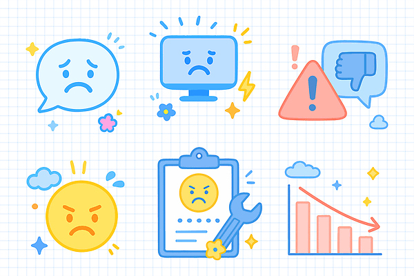 디자인 감정 컬러 백그라운드 일러스트 그래프 경고 컴퓨터 태양 슬픔 도구 표현 작업 보고서 리뷰 별점 서류판 국내일러스트 AI파일 자연요소 전자제품 사무용품 점수 평가 파일형식 벡터