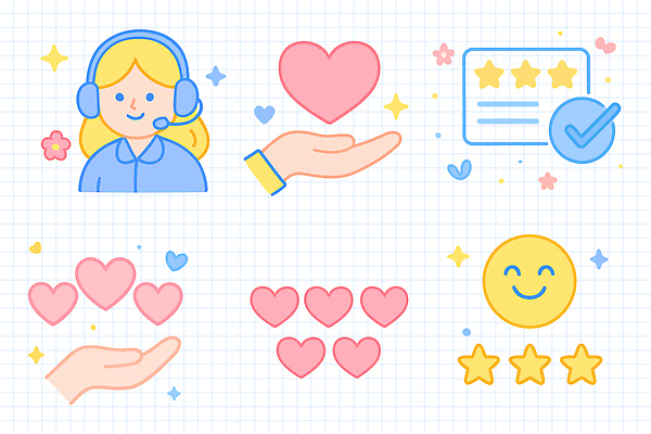 손 행복 일러스트 응원 친절 대화 헤드셋 정보 하트 도움 체험 서비스 만족 긍정 텔레마케팅 평가 의견 소통 리뷰 별점 피드백 상호작용 국내일러스트 AI파일 모양 감정 음향기기 컨셉 말하기 신체부위 헤드폰 서비스업 점수 파일형식 벡터