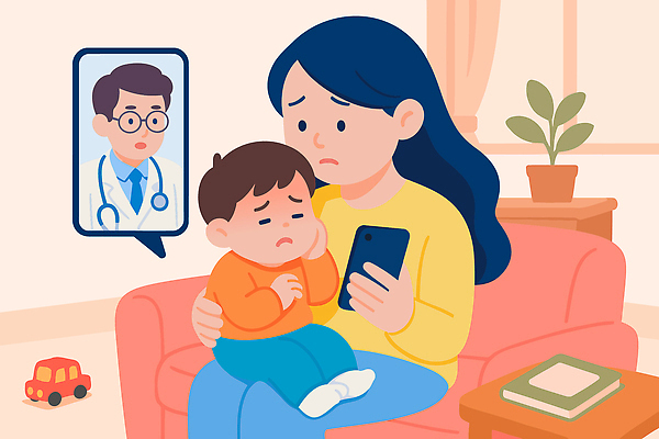 어린이 거실 일러스트 의학 가족 엄마 안전 일상 스마트폰 부모 소파 고통 의사 보호 걱정 상담 온라인 소통 보살핌 의사소통 지원 원격의료 국내일러스트 AI파일 감정 컨셉 의자 관계 사람 라이프 핸드폰 스마트기기 진료 의료진 원격 파일형식 벡터