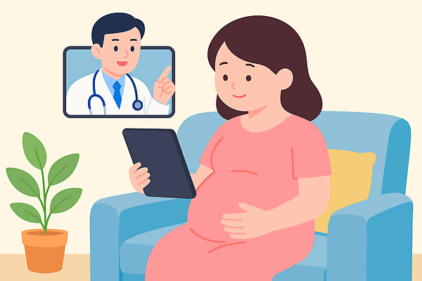 여자 일러스트 의학 가정 건강 스마트폰 부모 소파 임산부 임신 과학기술 의사 정보 아기 편안함 상담 태아 소통 원격의료 국내일러스트 AI파일 컨셉 의자 가족 기술 사람 핸드폰 스마트기기 진료 의료진 감각 원격 파일형식 벡터