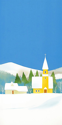 JPG 나무 크리스마스 겨울 일러스트 창문 자연 눈사람 하늘 산 주택 국립공원 풍경 노란색 성당 교회 마을 흰색 조용 흐림 아기자기 국내일러스트 AI일러스트 AI콘텐츠 식물 계절 공원 기념일 컬러 컨셉 종교건축 날씨 건물 생태계 파일형식