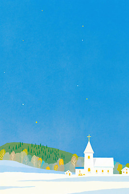 JPG 나무 겨울 일러스트 자연 하늘 산 풍경 일상 교회 평화 맑음 언덕 조용 기온 풍경화 국내일러스트 AI일러스트 AI콘텐츠 식물 계절 컨셉 종교건축 날씨 건물 라이프 그림 생태계 파일형식