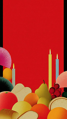 JPG 전통 기념일 꽃잎 문화 과일 일러스트 촛불 포도 감자 장식 빨간색 축제 의식 사과 색감 제단 풍요 세련 국내일러스트 AI일러스트 AI콘텐츠 꽃 컬러 컨셉 채소 초 이벤트 파일형식