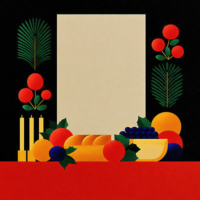 JPG 식물 백그라운드 잎 과일 일러스트 초 탁자 포도 가지 장식 빨간색 초록색 노란색 원형 분위기 사과 향기 베리 국내일러스트 AI일러스트 AI콘텐츠 도형 컬러 가구 컨셉 채소 냄새 파일형식