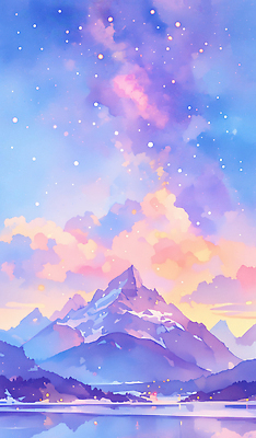 JPG 물결 예술 컬러 여행 일러스트 자연 하늘 산 따뜻함 풍경 평화 노을 일몰 차가움 저녁 그림 국내일러스트 AI일러스트 AI콘텐츠 자연요소 컨셉 야간 생태계 파일형식