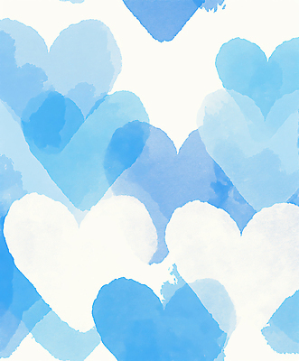 JPG 디자인 감정 예술 컬러 백그라운드 패턴 일러스트 수채화 사랑 장식 파란색 물감 하트 크기 겹침 소프트 창의력 디지털아트 국내일러스트 AI일러스트 AI콘텐츠 모양 무늬 미술도구 파일형식