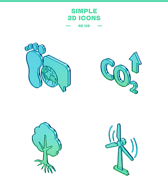 PSD 나무 아이콘 디자인 지구 상징 자연 3D아이콘 자연보호 환경 발자국 바람개비 생태계 상승 기후변화 이산화탄소 식물 컨셉 자국 날씨 변화 보호 파일형식