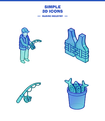 PSD 편집이미지 캐릭터 산업 바다 낚시 어류 어업 취미 3D 낚싯대 양동이 해산물 어획 편집3D 레저 수중동물 낚시용품 디지털합성 파일형식