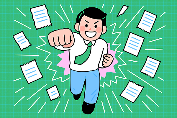 감정 컨셉 비즈니스 모션 사람 라이프 파일형식 벡터 남자 달리기 문서 자신감 표현 활발 컬러 일상 사무실 성공 목표 에너지 집중 액션 디자인 바쁨 커뮤니케이션 일러스트 국내일러스트 AI파일 파이팅