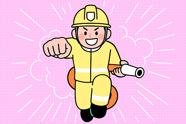 유니폼 일러스트 모션 협력 불꽃 안전 달리기 파이팅 힘 공간 에너지 응급 구출 연기 안전모 소방관 연습 화재 소방용수 진압 국내일러스트 AI파일 옷 불 긴급 도움 헬멧 안전장비 구조원 소방 사건 파일형식 벡터