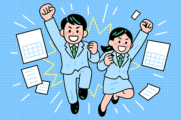 손 일러스트 비즈니스 성공 협력 정장 사무실 달리기 파이팅 기쁨 에너지 축하 직장인 목표 문서 긍정적 국내일러스트 AI파일 직업 옷 감정 컨셉 모션 신체부위 파일형식 벡터