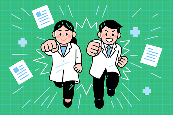 직업 여자 남자 일러스트 의학 협력 건강 병원 치료 파이팅 환자 의사 응급 도움 전문직 열정 소통 전염병 국내일러스트 AI파일 감정 컨셉 모션 사람 의료진 긴급 질병 파일형식 벡터