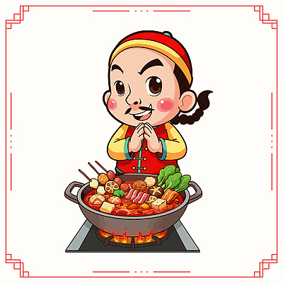 캐릭터 전통 음식 채소 일러스트 재료 육류 요리 중식 식사 양념 막대기 맛 솥 어묵 즐거움 국물 샤브샤브 먹방 일러캐릭터 AI파일 감정 컨셉 식재료 주방용품 방송 파일형식 벡터