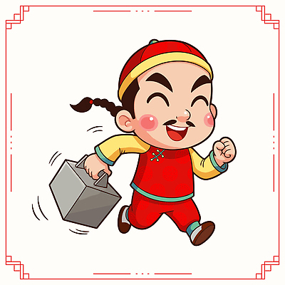 캐릭터 옷 문화 어린이 일러스트 모션 놀이 표정 웃음 빨간색 친구 상자 달리기 중식 활발 놀이공원 아기 즐거움 그림 일러캐릭터 AI파일 감정 음식 컬러 컨셉 관계 사람 테마파크 파일형식 벡터