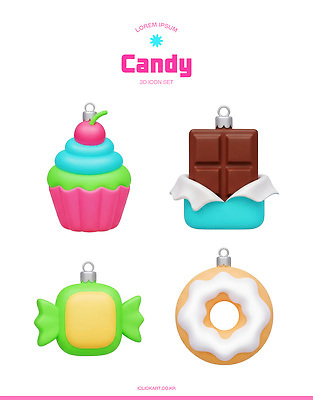 PSD 편집이미지 디자인 컬러 디저트 사탕 장식 3D 모형 과자 사각형 초콜릿 도넛 컵케이크 오브젝트 엘리먼트 오너먼트 편집3D 도형 음식 크리스마스장식 케이크 디지털합성 파일형식