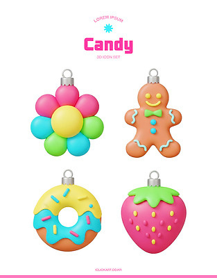 PSD 편집이미지 디자인 꽃 컬러 과일 딸기 디저트 사탕 장식 세트 장난감 3D 과자 귀여움 도넛 엘리먼트 오너먼트 편집3D 식물 음식 컨셉 크리스마스장식 디지털합성 파일형식