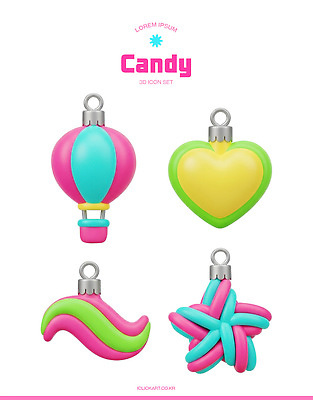 모양 PSD 편집이미지 디자인 물결 사탕 그래픽 장식 세트 컬러풀 귀여움 하트 엉킴 오브젝트 풍선 엘리먼트 오너먼트 편집3D 컬러 컨셉 크리스마스장식 디저트 3D 파일형식