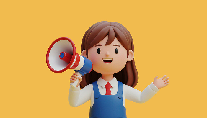 PSD 편집이미지 캐릭터 학생 디자인 백그라운드 모션 밝음 대화 웃음 귀여움 확성기 표현 인사 즐거움 소통 밝은색 편집3D 감정 컨셉 표정 말하기 3D 예절 파일형식