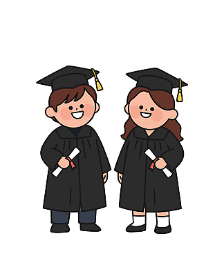 학생 여학생 남학생 일러스트 졸업 학교 성공 졸업식 기념 웃음 이벤트 친구 학습 축제 기쁨 축하 가운 순간 학위 국내일러스트 AI파일 옷 여자 교육 남자 감정 컨셉 관계 표정 파일형식 벡터