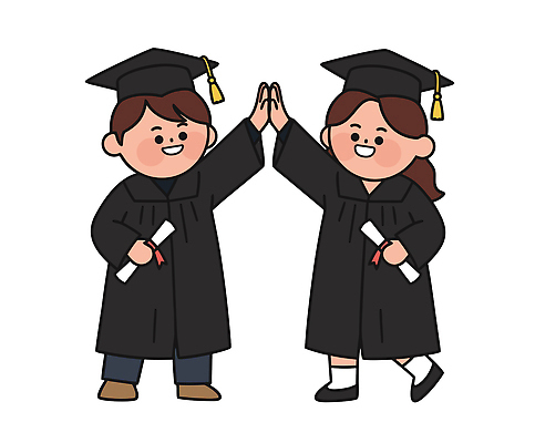학생 교육 기념일 일러스트 학사모 졸업 성공 졸업식 표정 친구 활발 기쁨 축하 졸업장 하이파이브 기념사진 학생의날 국내일러스트 AI파일 모자_잡화 감정 컨셉 관계 손짓 이벤트 파일형식 벡터