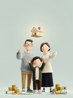 감정 다수 컨셉 돈 가족 관계 사람 건물 3D 재산 파일형식 AI콘텐츠 주택 꿈 행복 어린이 부모 동전 문서 성공 표현 커플 사랑 여러명 편집이미지 편집3D JPG AI컴퓨터그래픽