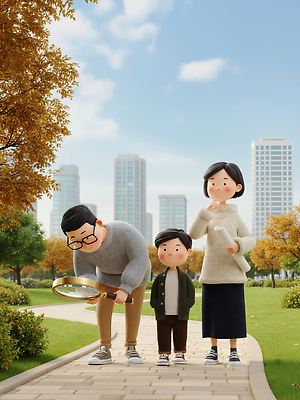 JPG 나무 편집이미지 공원 어린이 가족 자연 엄마 돋보기 건물 탐험 관찰 도시 행운 아빠 편집3D AI컴퓨터그래픽 AI콘텐츠 식물 건축물 공공시설 컨셉 관계 모션 사람 3D 생태계 파일형식