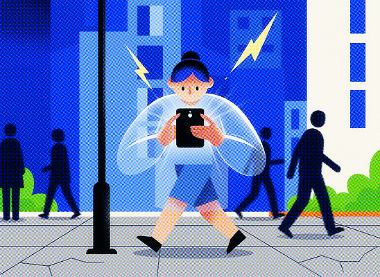 JPG 디자인 여자 예술 일러스트 통신 모션 거리 기술 대화 사람 풍경 일상 생활 스마트폰 걷기 디지털 헤드폰 소리 도시 소음 스마트폰중독 인터넷중독 국내일러스트 음향기기 말하기 라이프 핸드폰 스마트기기 중독 파일형식