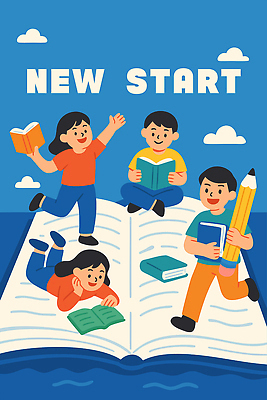 교육 행복 어린이 일러스트 모션 놀이 협력 책 파란색 친구 학습 집중 읽기 즐거움 소통 관심 상상력 창의력 국내일러스트 AI파일 감정 컬러 컨셉 관계 사람 파일형식 벡터