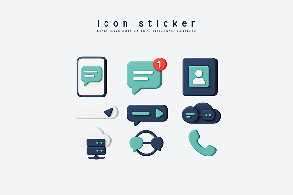모양 PSD 아이콘 디자인 컬러 스티커 대화 3D아이콘 디지털 메시지 어플리케이션 모던 통화 클라우드서비스 소통 소셜미디어 컨셉 모션 말하기 서비스 파일형식