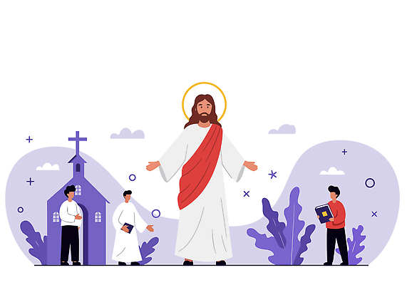 기독교 종교 일러스트 모션 함께함 교회 믿음 성경 천주교 기도 예수 가르침 축복 성직자 신도 공유 공동체 은혜 국내일러스트 AI파일 교육 감정 컨셉 종교용품 종교건축 건물 신_종교 파일형식 벡터