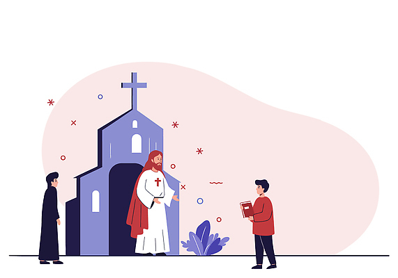 기독교 종교 일러스트 대화 사랑 소년 여러명 교회 믿음 성경 천주교 도움 예수 가르침 메시지 분위기 신도 그림 소통 공동체 국내일러스트 AI파일 교육 남자 감정 어린이 다수 컨셉 종교용품 종교건축 말하기 사람 건물 신_종교 파일형식 벡터
