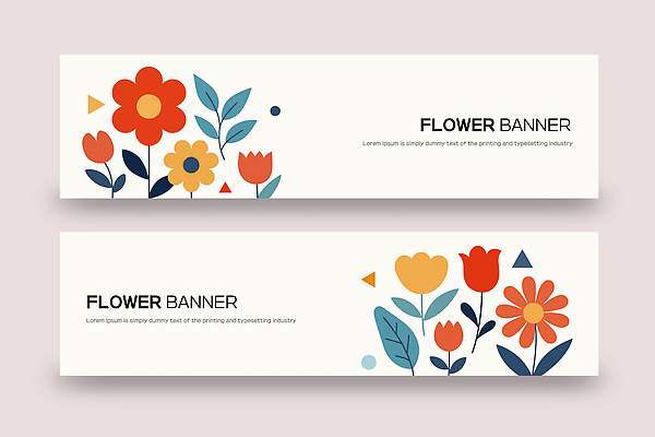 식물 템플릿 디자인 배너 배너템플릿 꽃 컬러 비즈니스 자연 그래픽 장식 봄 현수막 알림 모던 화사함 AI파일 계절 컨셉 생태계 파일형식 벡터