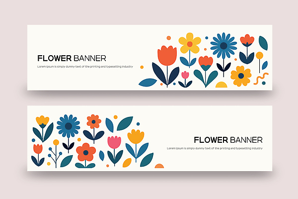 모양 템플릿 디자인 배너 배너템플릿 꽃 예술 컬러 잎 패턴 그래픽 장식 현수막 화려 생동감 창의성 AI파일 식물 컨셉 무늬 파일형식 벡터