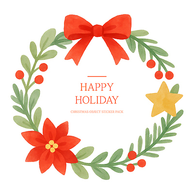 PSD 디자인 꽃 별 리본 예술 컬러 백그라운드 잎 크리스마스 일러스트 자연 수채화 이벤트 장식 축제 화환 포인세티아 꾸미기 홀리데이 크리스마스리스 국내일러스트 자연요소 식물 기념일 휴가 생태계 파일형식