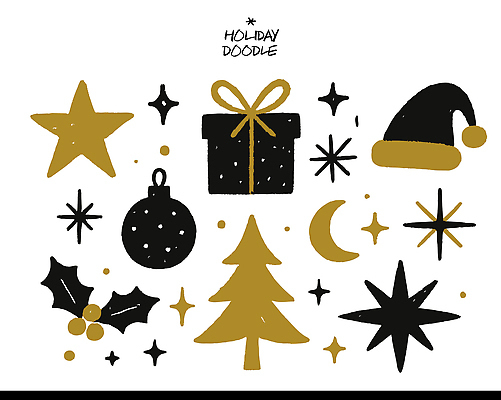 디자인 별 예술 컬러 크리스마스 겨울 일러스트 선물 장식 크리스마스트리 노란색 검은색 축제 기쁨 달 휴일 즐거움 오브젝트 팬시 창의성 홀리데이 국내일러스트 AI파일 자연요소 계절 기념일 감정 휴가 파일형식 벡터