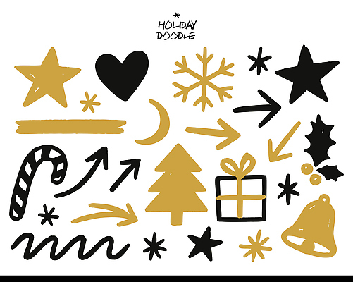 기념일 화살표 별 백그라운드 크리스마스 일러스트 흑백 선물 장식 크리스마스트리 축제 금색 종 심장 눈송이 오브젝트 그림 드로잉 창의력 홀리데이 국내일러스트 AI파일 자연요소 컬러 휴가 눈_날씨 촬영기법 미술 이벤트 장기_의학 파일형식 벡터