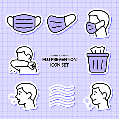 아이콘 건강 마스크 안전 세트 바이러스 위생 질병 감기 예방 손씻기 공공장소 기침 전염병 감기예방 2D아이콘 AI파일 의학 장소 씻기 파일형식 벡터