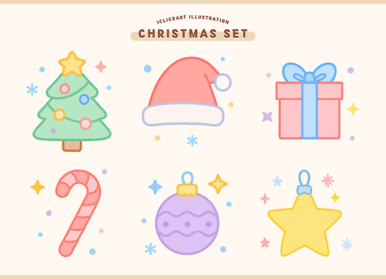 나무 캐릭터 디자인 행복 별 컬러 크리스마스 겨울 일러스트 사탕 선물 장식 세트 축제 기쁨 축하 국내일러스트 AI파일 자연요소 식물 계절 기념일 감정 컨셉 디저트 파일형식 벡터